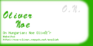 oliver noe business card